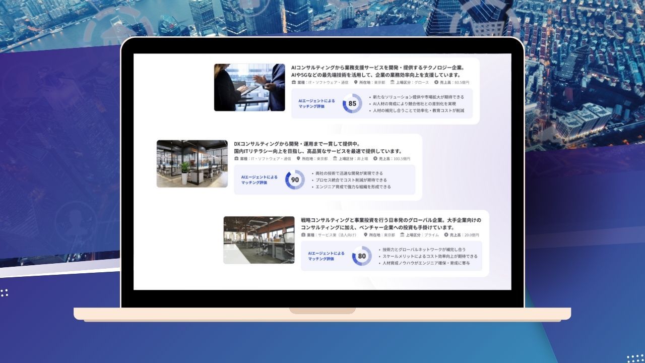 AIを活用したM&Aプラットフォーム － プロセスの最適化と業務効率の向上